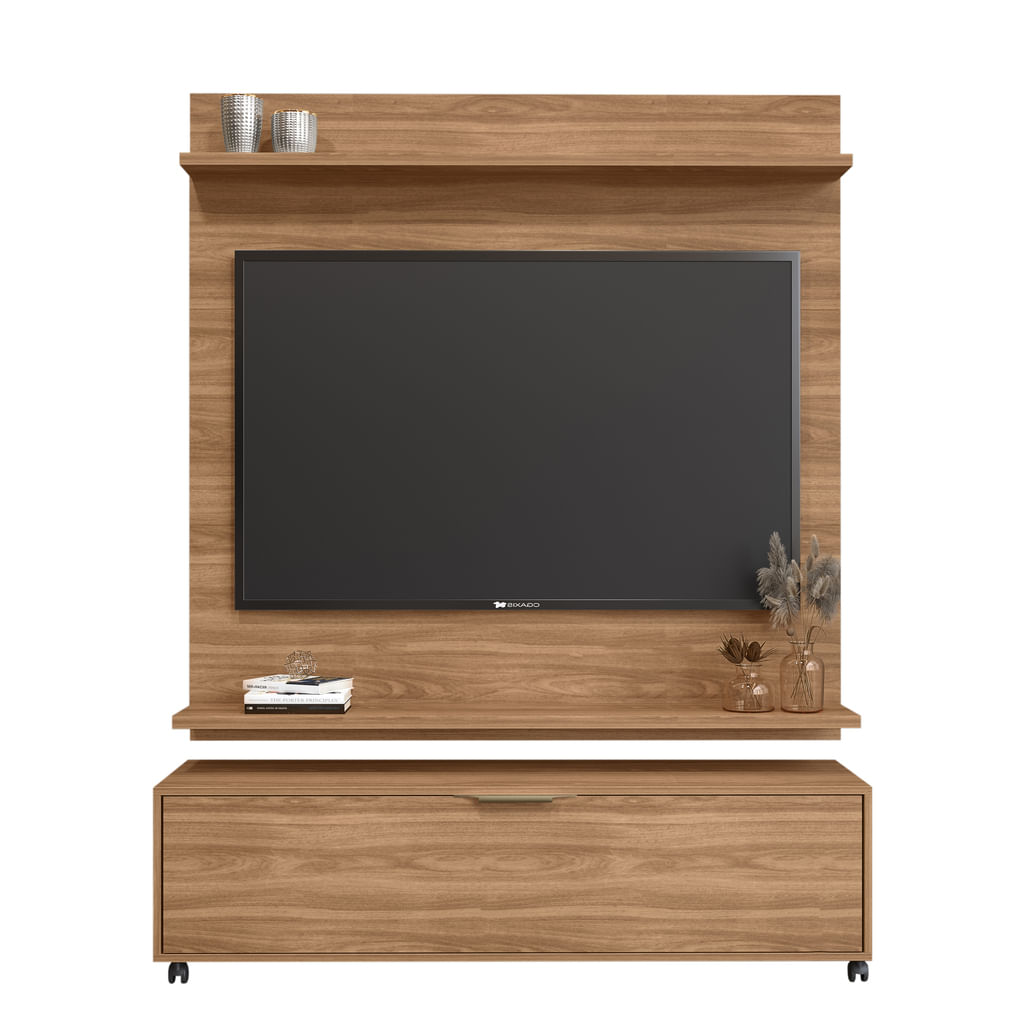 Painel com Rack para TV de 50 Polegadas DJ Móveis Nevada Nature - DJ ...