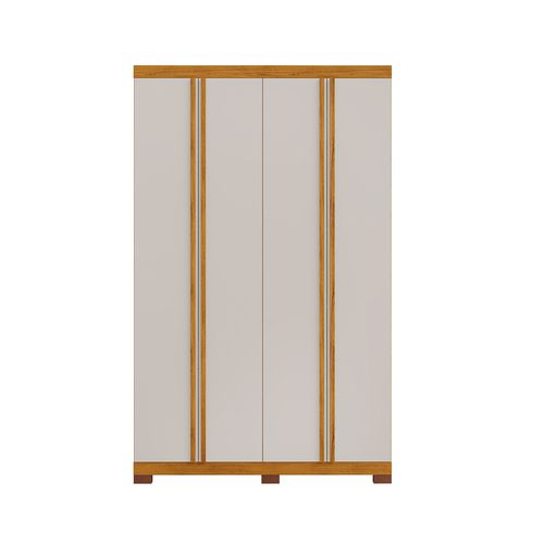 Guarda-Roupa Solteiro 100% MDF 4 Portas com 2 Gavetas DJ Móveis Hugo Ypê Bali
