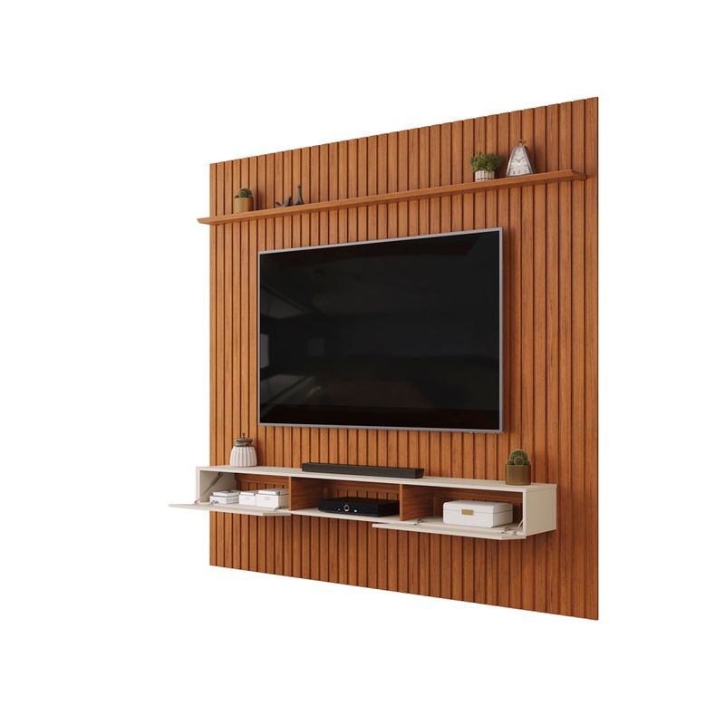 PAINEL-RIPADO-E-BANCADA-TRENTO-250X240-FREIJO/OFF-WHITE-     3