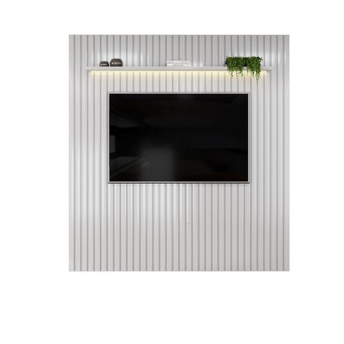 Painel para TV até 75 Polegadas Ripado com LED DJ Móveis Trento 223 Bali